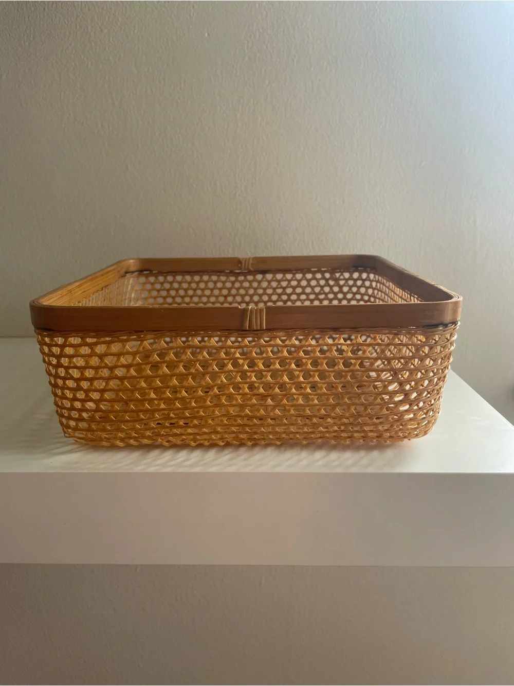 Woven Rattan Rectangular Basket - Picture 13 of 13